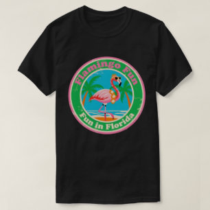Vintage Flamingo Fun in Florida Beach T-Shirt