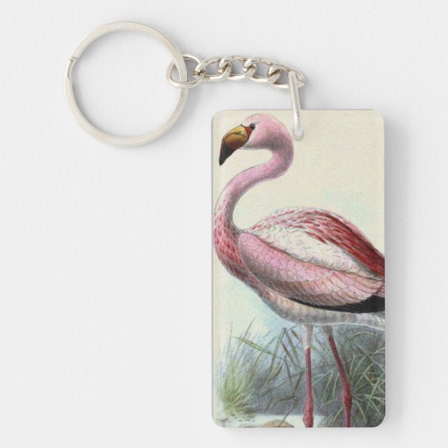 Vintage Flamingo Key Ring (Front)