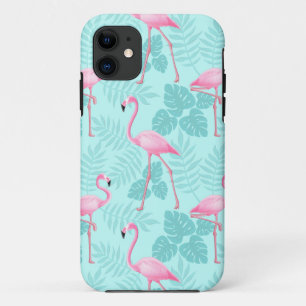 Vintage Flamingo Light Blue Case-Mate iPhone Case