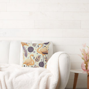 Vintage Flamingo Seamless Cushion