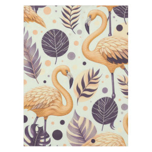Vintage Flamingo Seamless Tablecloth