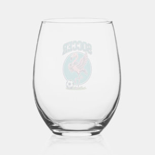 Vintage Flamingo Soccer Player Graphic Shirt_1 Stemless Wine Glass