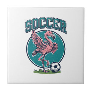 Vintage Flamingo Soccer Player Graphic Shirt_1 Tile