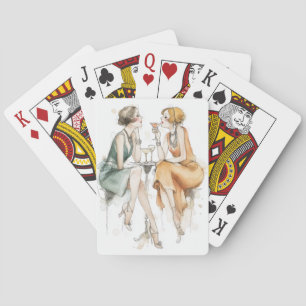 Vintage Flapper Ladies Playing Cards