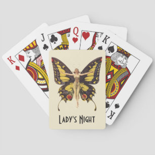 Vintage Flapper Lady's Night Playing Cards