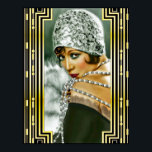 Vintage Flapper Poster<br><div class="desc">If you choose to download, Your local Walgreen store makes board posters of your download into different sizes and in various textures at a very good price. Sometimes with a discount. A tip from my US friend. For UK see "Digital Printing" online. This is a vintage picture of a 1920s...</div>