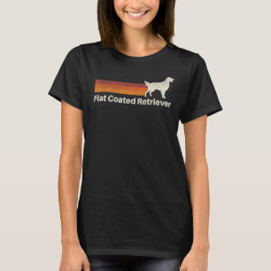 Vintage Flat Coated Retriever Retro Mum Dad Dog T-Shirt