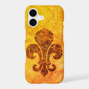 Vintage Fleur De Lis Golden iPhone 14 Case