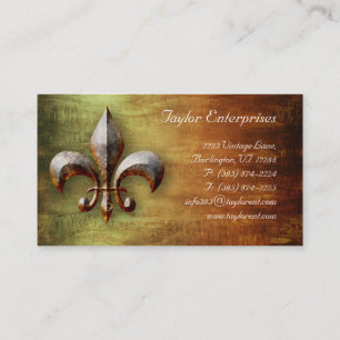 Vintage Fleur de lis Logo Business Card