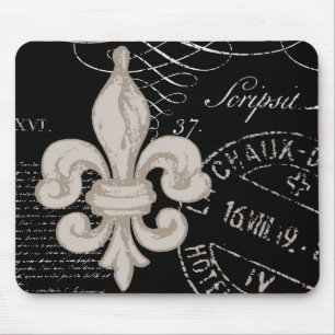 Vintage Fleur de Lis...mouse pad Mouse Pad
