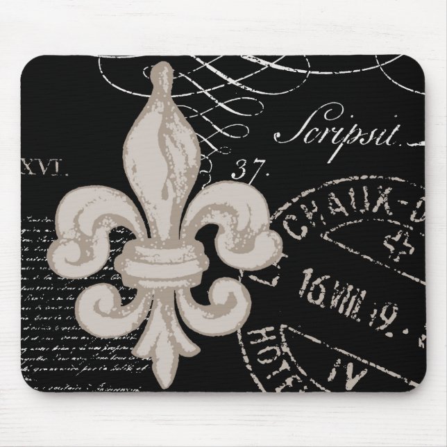 Vintage Fleur de Lis...mouse pad Mouse Pad (Front)
