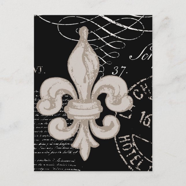 Vintage Fleur de Lis...postcard Postcard (Front)