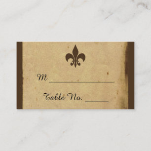 Vintage Fleur De Lis Wedding Place Cards