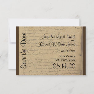 Vintage Fleur de Lis Wedding Save the Date