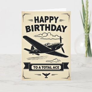 Vintage Flight Birthday Card