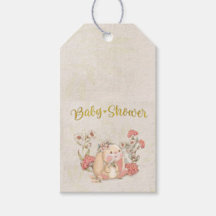 Vintage Floppy Bunny Floral Customisable  Gift Tags