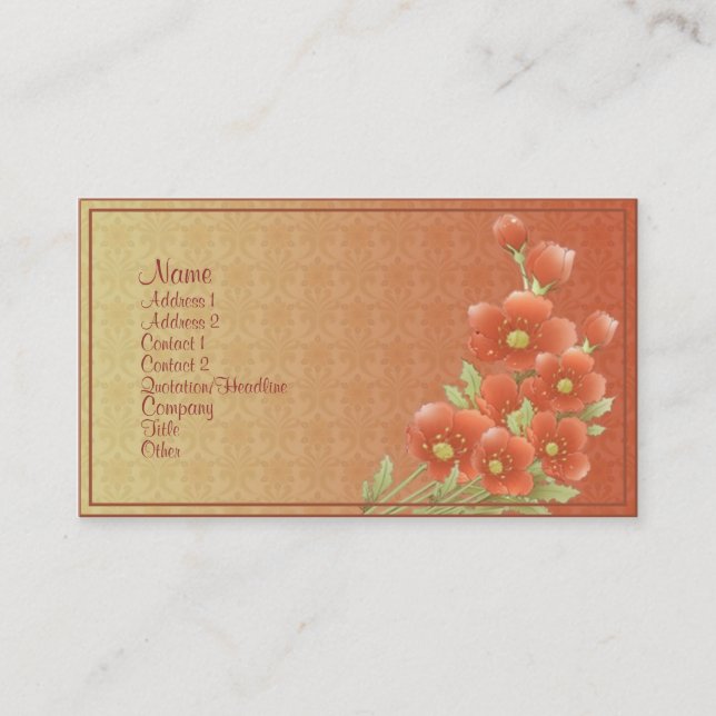 Vintage Flora Business Card (Front)
