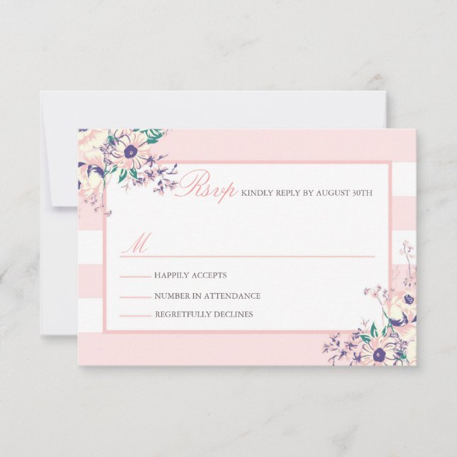 Vintage Flora RSVP Cards (Front)