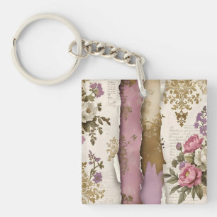 Vintage Floral - Acrylic Keychain