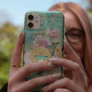 Vintage Floral and Butterfly Bouquet Case-Mate iPhone Case