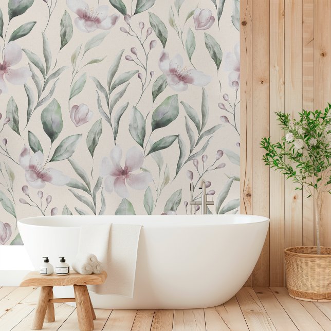 Vintage Floral And Leaves Pattern Wallpaper (Creator Uploaded)