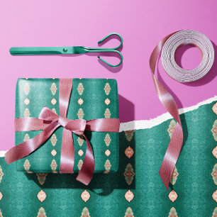 Vintage Floral and Teal Paper Wrap Set