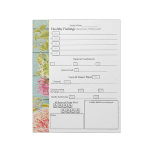 Vintage Floral and Wood “For ME” 5 Plus 1 Success Notepad