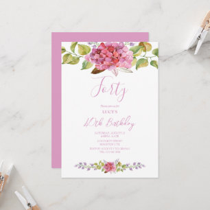 Vintage Floral Arrangement Birthday Party Invitation