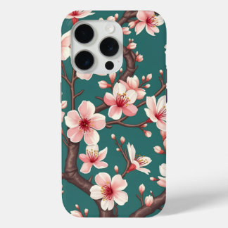 Vintage Floral Art – Cherry Blossom Branches iPhone 15 Pro Case