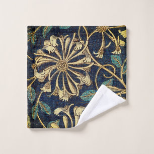 Vintage Floral Art - Elegant Honeysuckle Wash Cloth