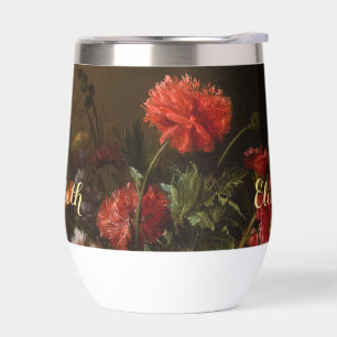 Vintage Floral Art Flowers Elegant Gold Monogram