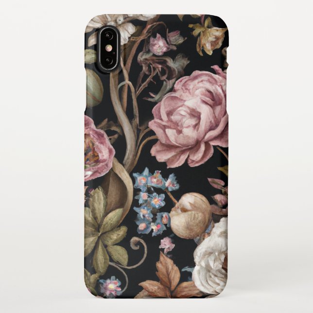 Vintage Floral Art iPhone Case (Back)