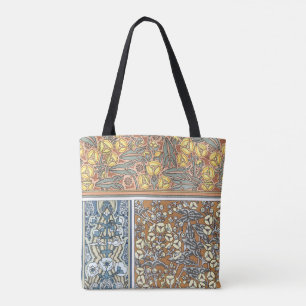 Vintage Floral Art Nouveau, Arrowhead Flowers Tote Bag