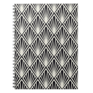 Vintage floral Art Nouveau, geometric pattern. Notebook