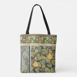 Vintage Floral Art Nouveau Vegetables, Gourds Tote Bag