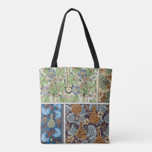 Vintage Floral Art Nouveau Vegetables, Gourds Tote Bag