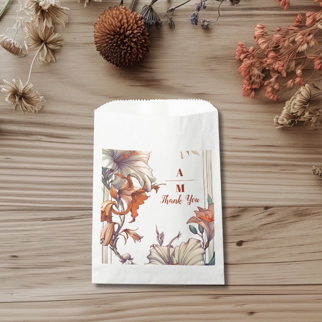Vintage Floral Art Nouveau Wedding Favour Bags (Creator Uploaded)