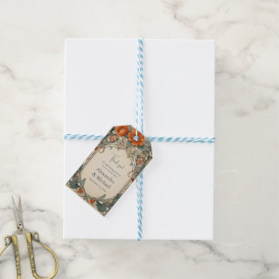 Vintage Floral Art Nouveau Wedding Gift Tags