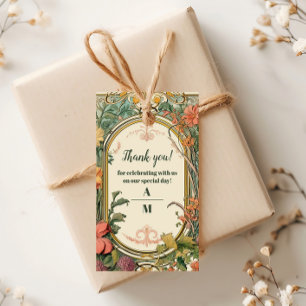 Vintage Floral Art Nouveau Wedding Gift Tags