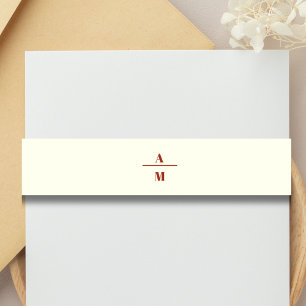 Vintage Floral Art Nouveau Wedding Invitation Belly Band