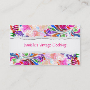 Vintage Floral Background Business Card