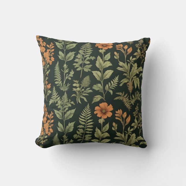 Vintage Floral Background Cushion (Front)