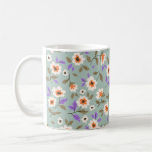 Vintage floral background. Floral pattern with sma Coffee Mug