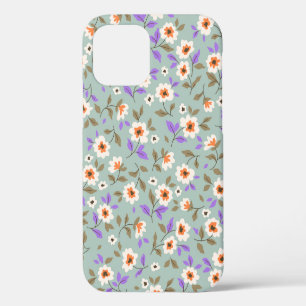 Vintage floral background. Floral pattern with sma iPhone 12 Case