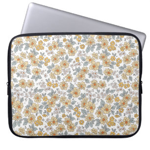 Vintage floral background. Floral pattern with sma Laptop Sleeve