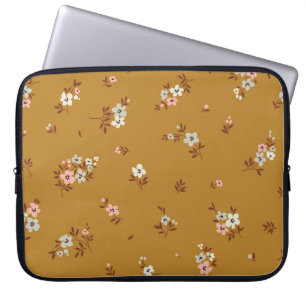 Vintage floral background. Floral pattern with sma Laptop Sleeve