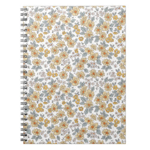 Vintage floral background. Floral pattern with sma Notebook