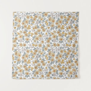 Vintage floral background. Floral pattern with sma Tapestry