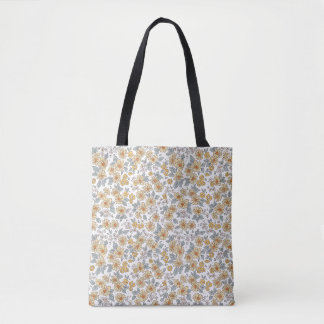 Vintage floral background. Floral pattern with sma Tote Bag