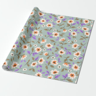 Vintage floral background. Floral pattern with sma Wrapping Paper